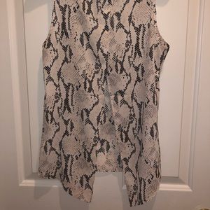 Express chiffon snakeskin tank XS